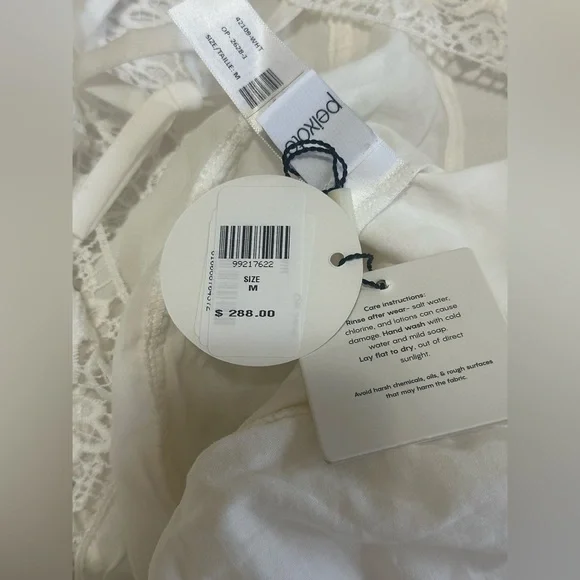 NEW With Tags Sz Medium Peixoto Raja Lace-Trimmed White Romper - Picture 5 of 8